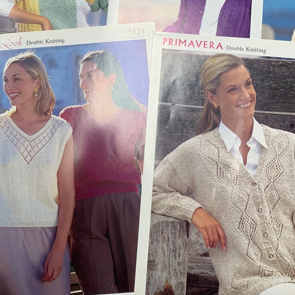 Lot of 50 New Women Men Kids Vintage 1990s 2000s Sweater Sock Knitting Patterns